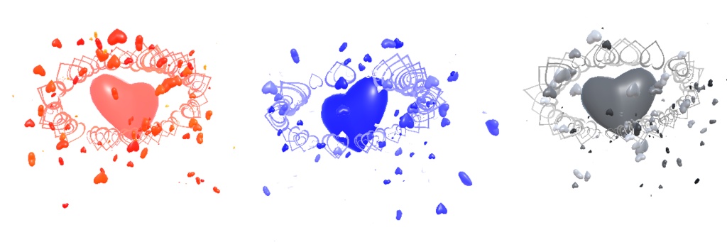 ハートだらけのパーティクルヘイロー「Only Heart」