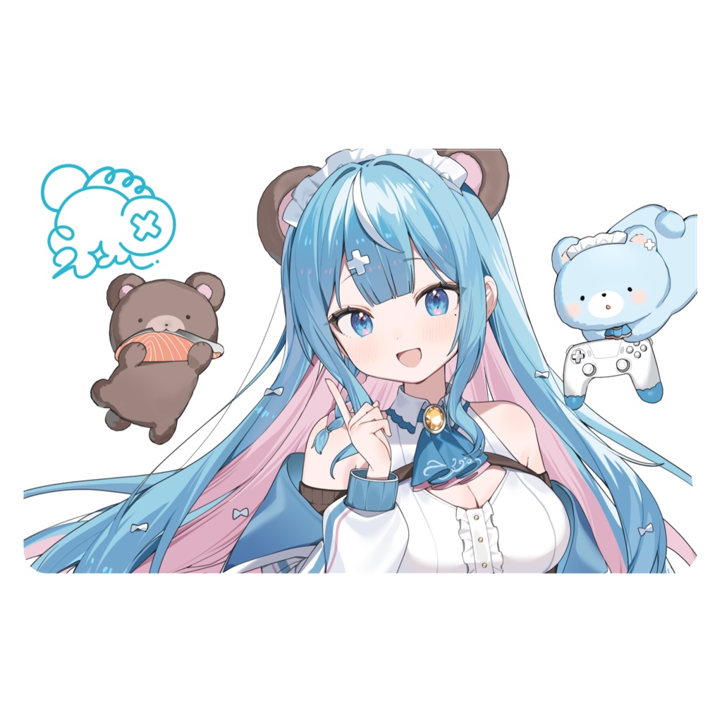 【常設】新キービジュしぐまりう_ICカードステッカー【KumaQunShop】