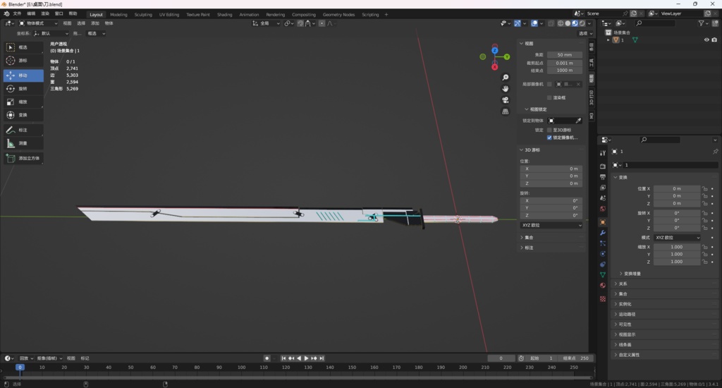 [VRchat] [Free] Cyber sword/サイバーソード剣