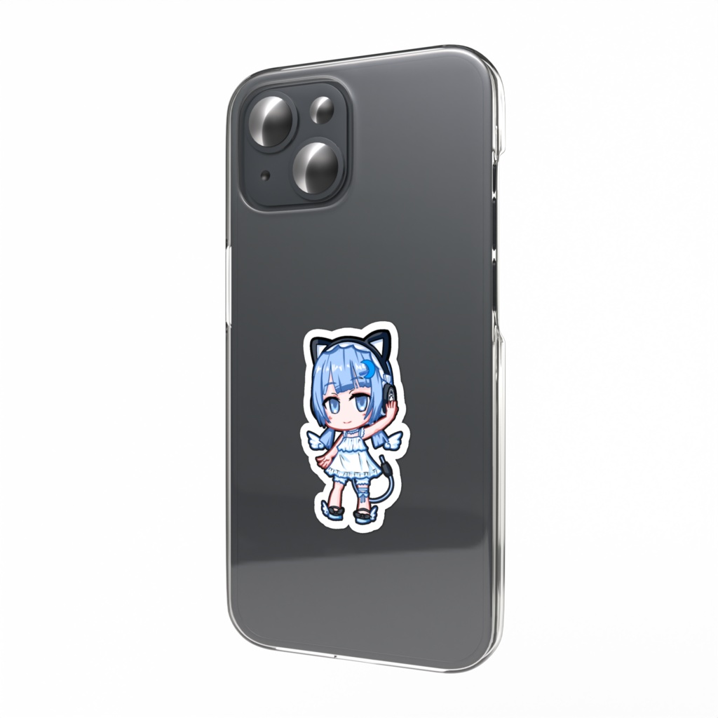 SD天色雫月スマホステッカー