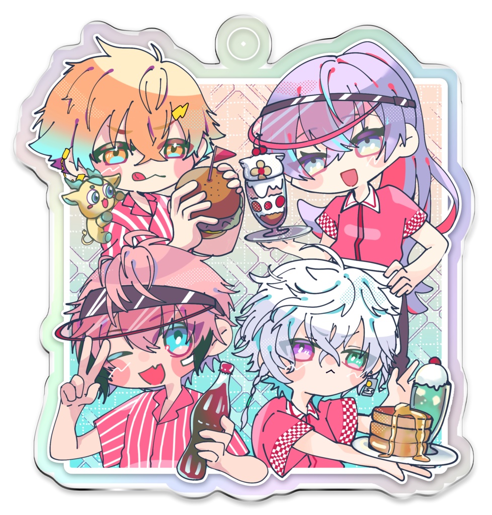 バイト組キラキラアクリルキーホルダー！ダイナーver