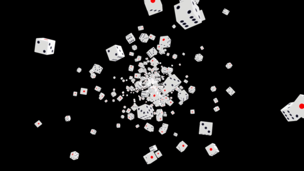 【APNG+MP4】ダイスが降り注ぐ素材【ループ有/透過有】