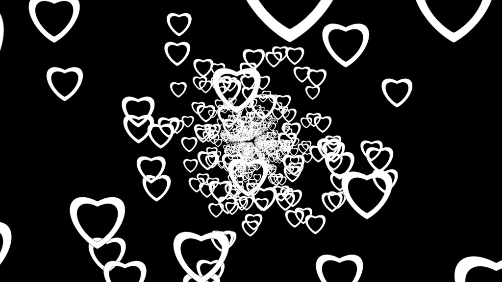 【APNG+MP4】ハートが飛んでくる素材【ループ有/透過有】