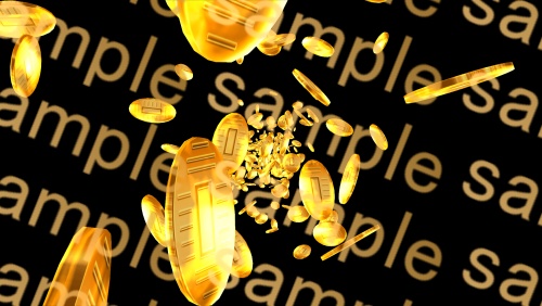 【APNG+MP4】小判が降り注ぐ【ループ有/透過有】