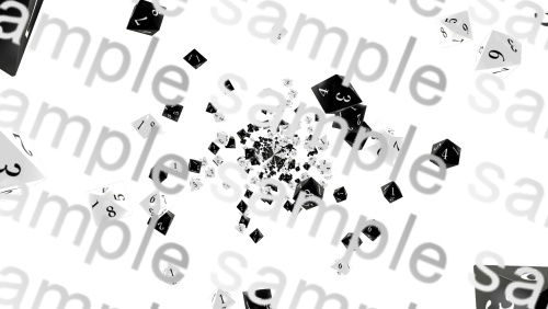 【APNG+MP4】八面体ダイスが降ってくる【ループ有/透過有】