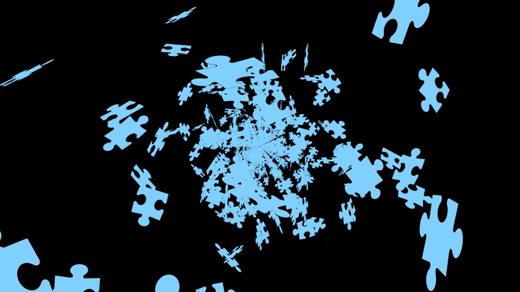 【APNG+MP4】パズルピースが降る【ループ有/透過有】