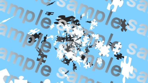 【APNG+MP4】パズルピースが降る【ループ有/透過有】