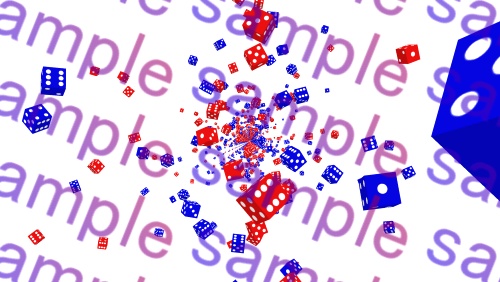 【APNG+MP4】ダイスが降る赤青【ループ有/透過有】