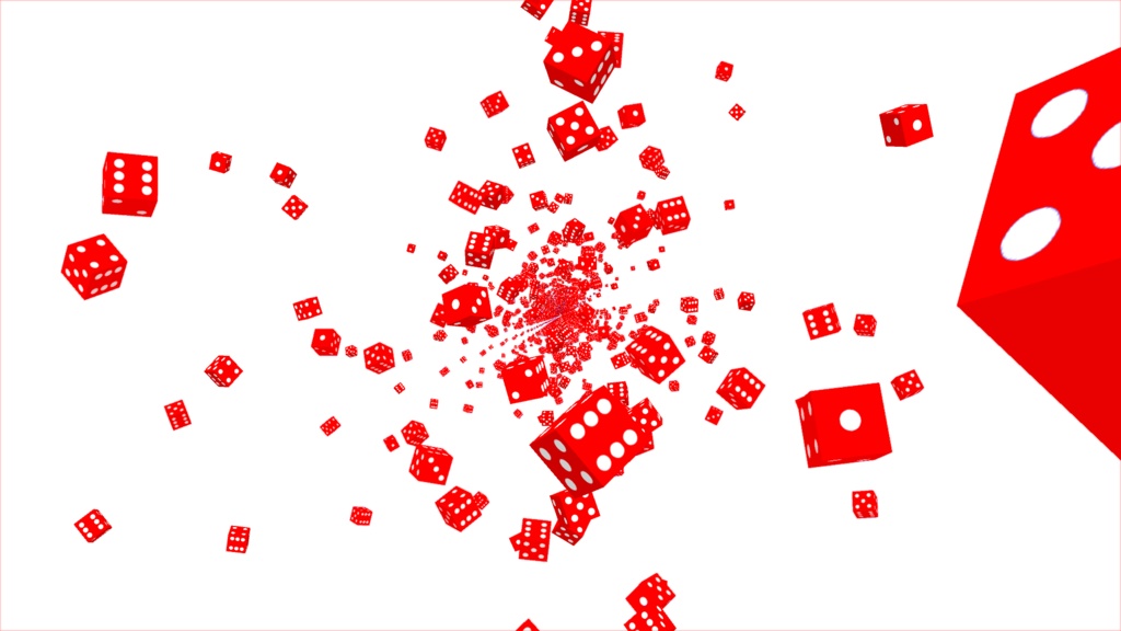 【APNG+MP4】ダイスが降る赤青【ループ有/透過有】