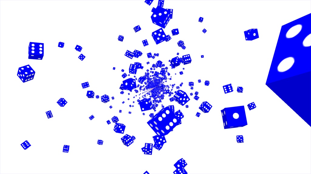 【APNG+MP4】ダイスが降る赤青【ループ有/透過有】