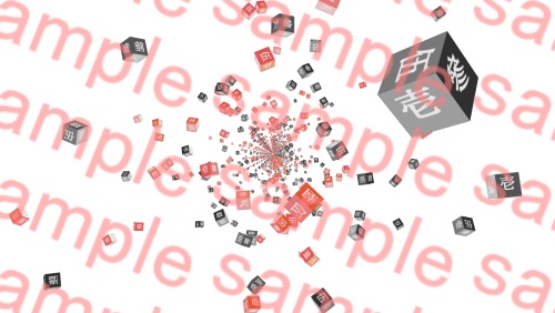 【APNG+MP4】和風ダイスが降る赤黒【ループ有/透過有】