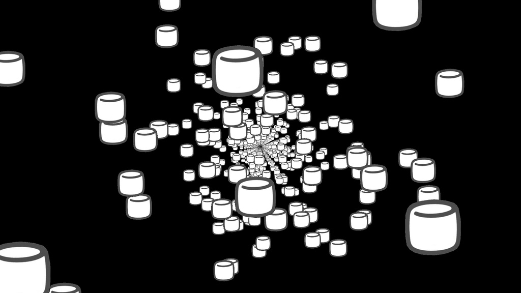 【APNG+MP4】マシュマロ白黒【ループ有/透過有】