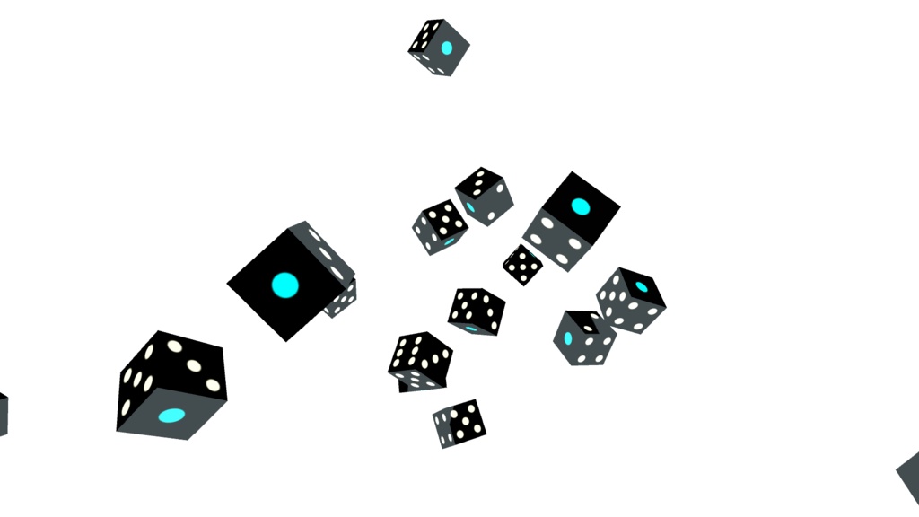 【APNG+MP4】バウンドするダイス【ループ有/透過有】