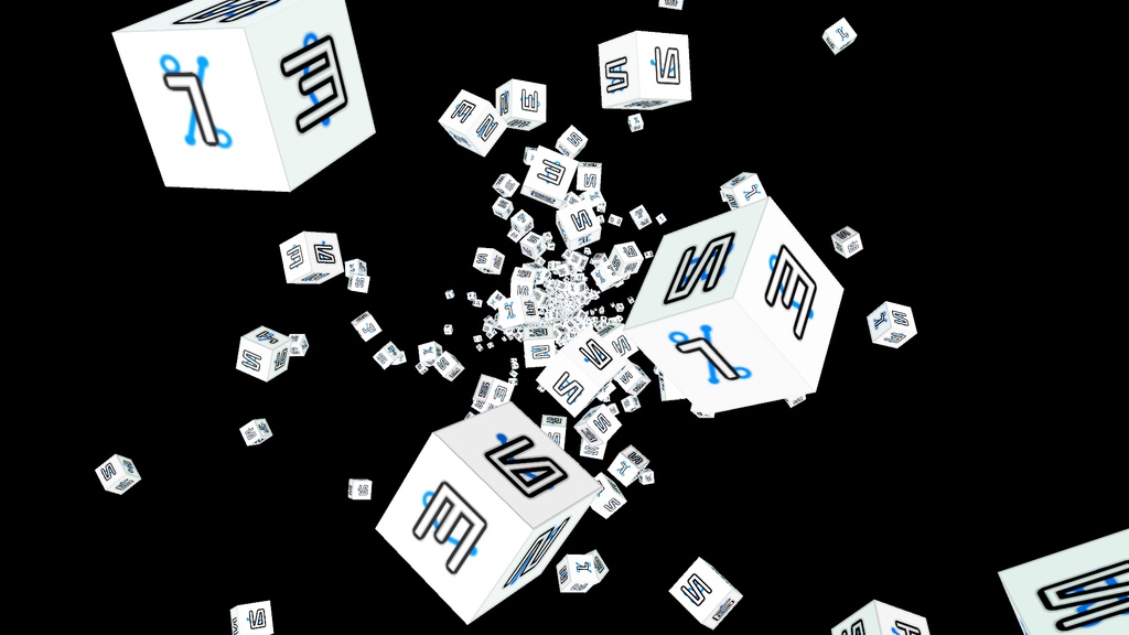 【APNG+MP4】サイバーなダイスが降る【ループ+透過有】