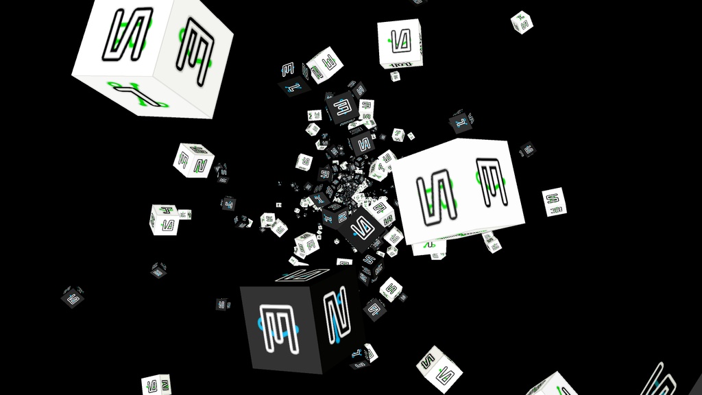 【APNG+MP4】サイバーなダイスが降る【ループ+透過有】