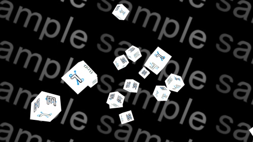 【APNG+MP4】バウンドするサイバーダイス【ループ+透過有】