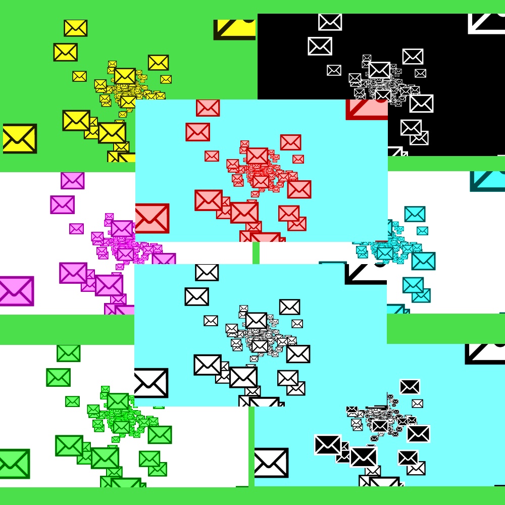 【APNG+MP4】大量のメール【ループ+透過有】