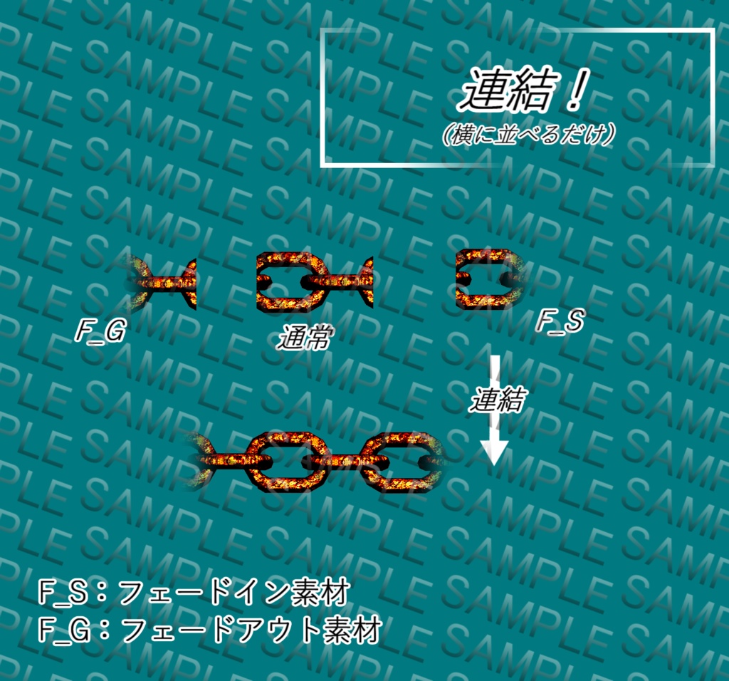 【APNG/TRPG】繋げる!丸鎖 (短) パーツ【ループ+透過有】