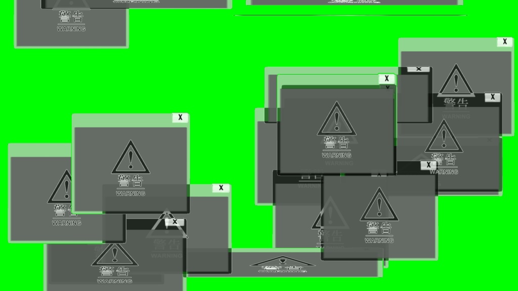 【APNG+MP4】警告窓展開【ループ+透過有】