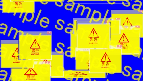 【APNG+MP4】警告窓展開【ループ+透過有】