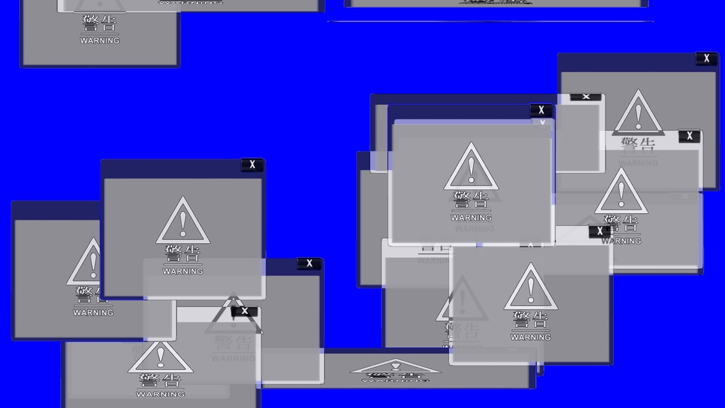 【APNG+MP4】警告窓展開【ループ+透過有】