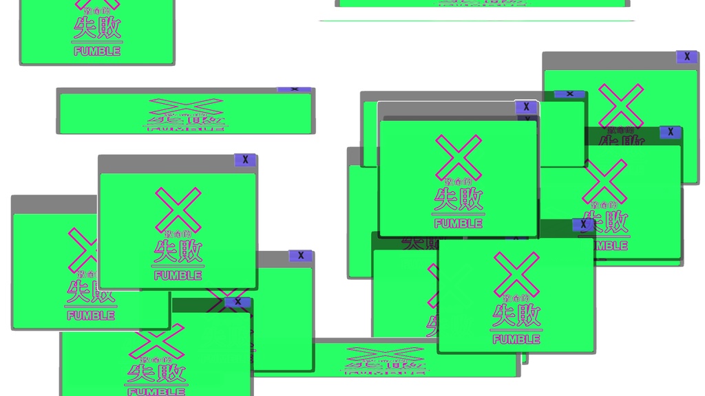 【TRPG/APNG】クリファン窓展開【ループ+透過有】