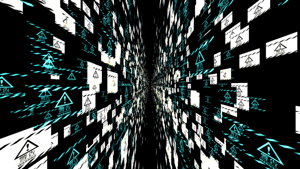 【APNG+MP4】サイバー警告【ループ+透過有】