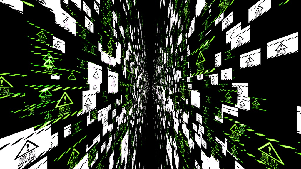 【APNG+MP4】サイバー警告【ループ+透過有】