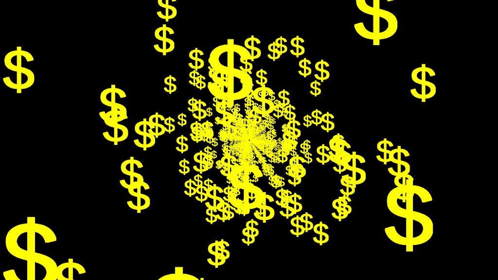 【APNG+MP4】ドルマーク飛翔【ループ+透過有】