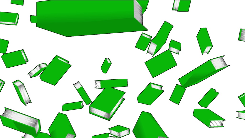 【APNG+MP4】無印ブック落下【ループ+透過有】