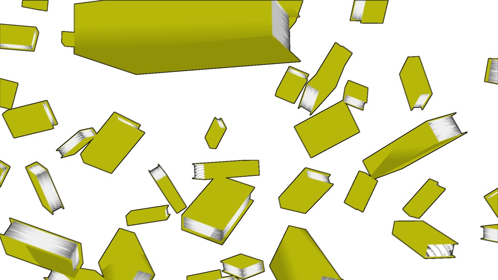 【APNG+MP4】無印ブック落下【ループ+透過有】