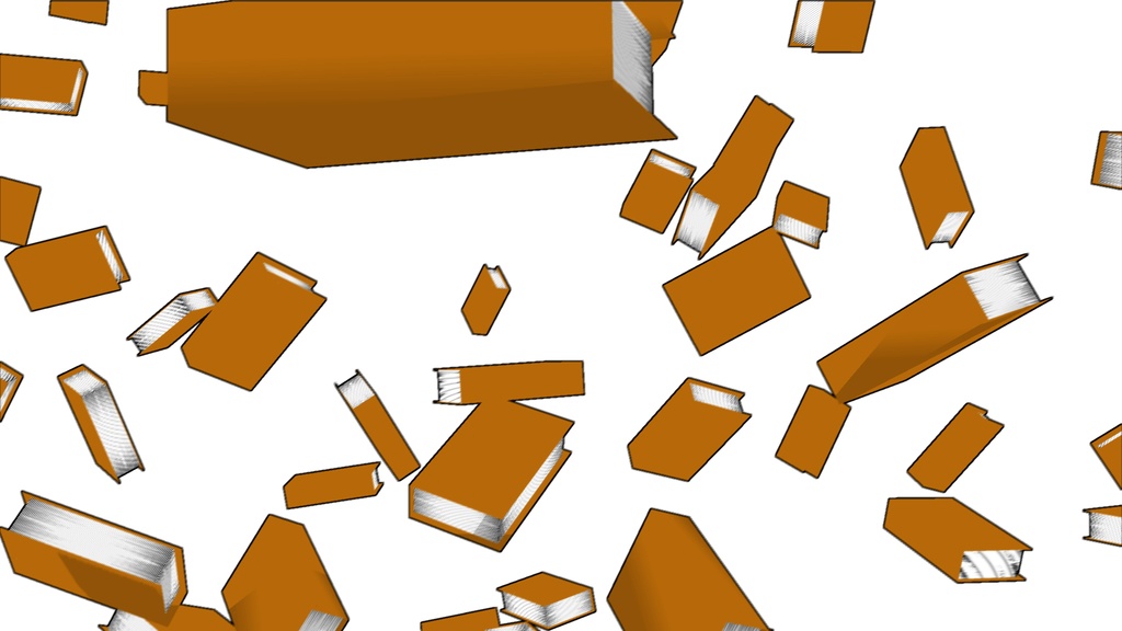 【APNG+MP4】無印ブック落下【ループ+透過有】