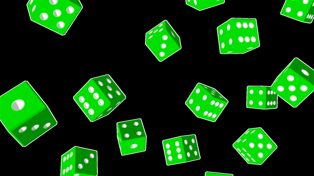 【APNG+MP4】ダイスの雨(10色)【ループ+透過有】