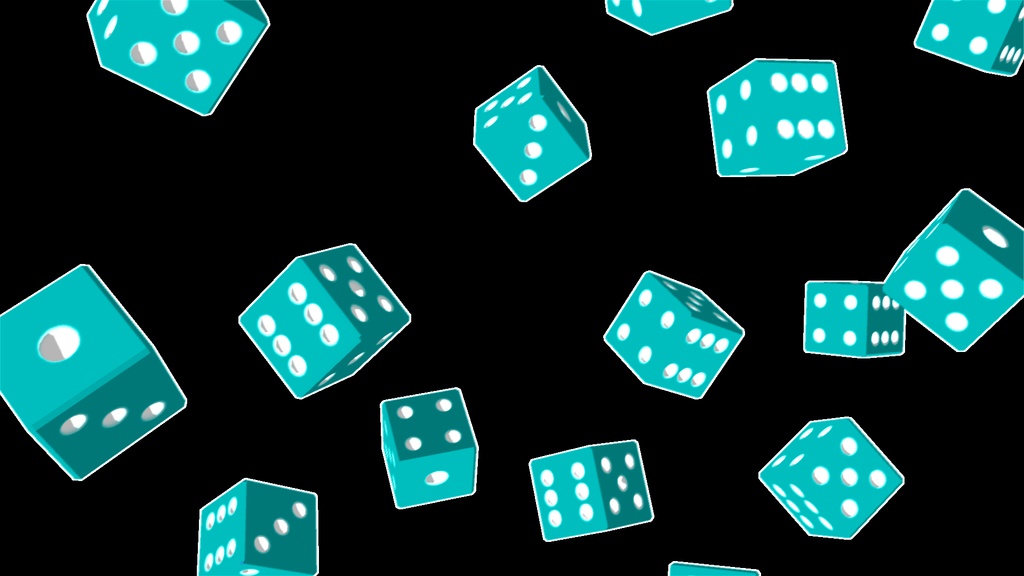 【APNG+MP4】ダイスの雨(10色)【ループ+透過有】