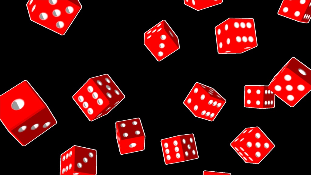 【APNG+MP4】ダイスの雨(10色)【ループ+透過有】