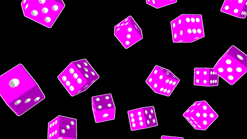 【APNG+MP4】ダイスの雨(10色)【ループ+透過有】
