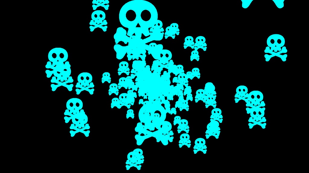 【APNG+MP4】ドクロマーク【ループ+透過有】