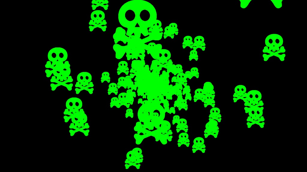 【APNG+MP4】ドクロマーク【ループ+透過有】