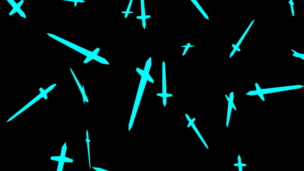 【APNG+MP4】ソードの雨(12色)【ループ+透過有】