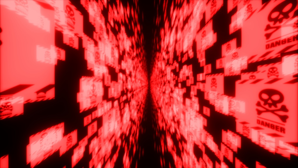 【APNG+MP4】サイバー警告2 (DANGER)【ループ+透過有】