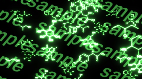 【APNG+動画素材】化学式/構造式の雨【ループ+透過有】