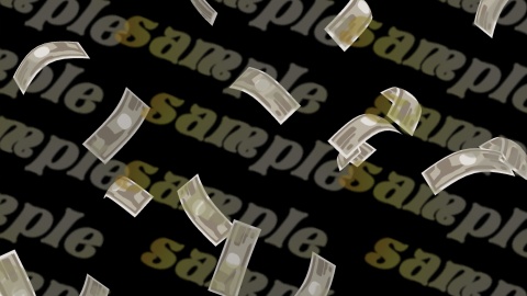 【APNG+動画】お札が降るループ【ループ+透過有】