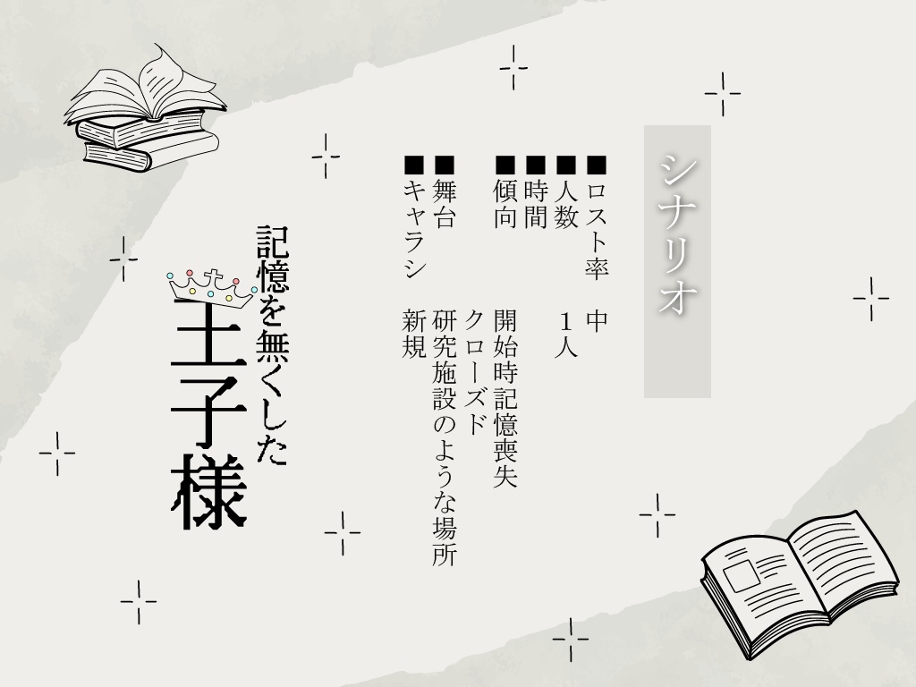 【CoCシナリオ】記憶を無くした王子様【E119981】
