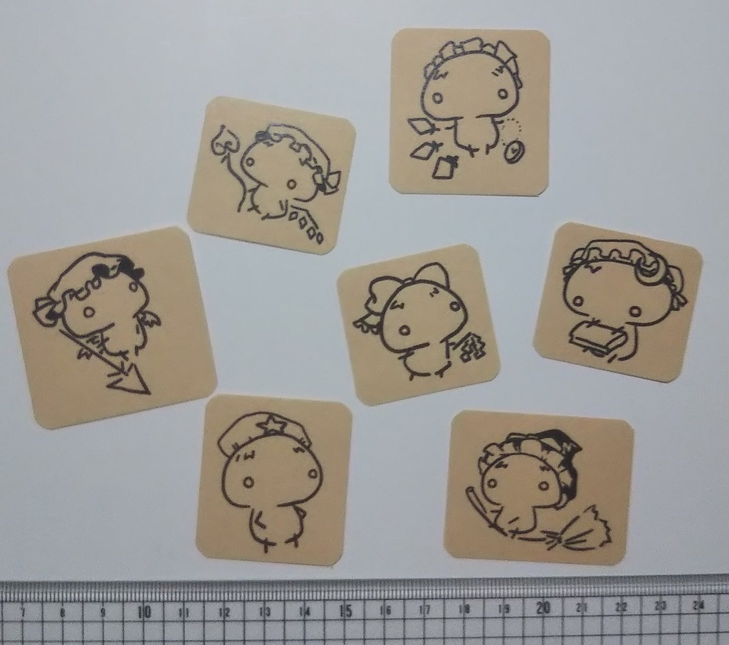 コスプレしいたけ不揃いシール