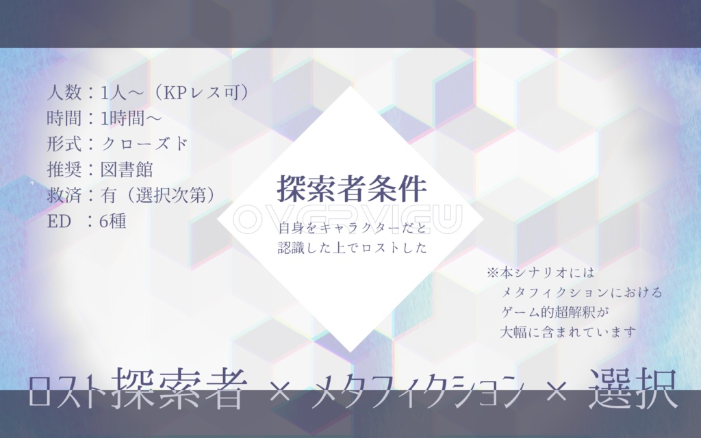 【CoC ロスト探索者シナリオ】果てなき宙のロストワールド SPLL:E110623