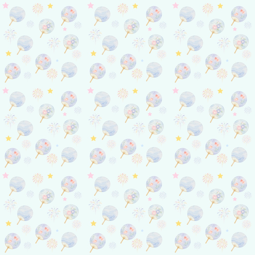 【夏】うちわ柄 3種