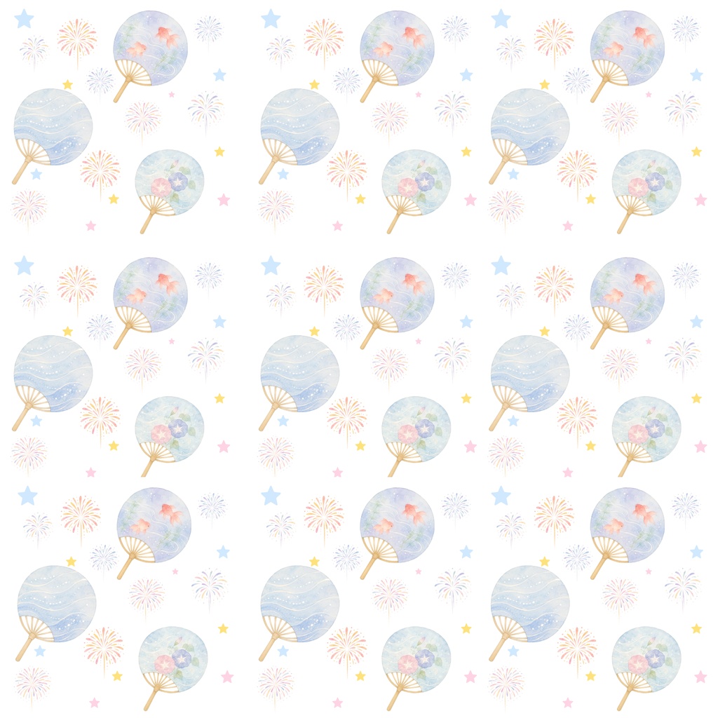 【夏】うちわ柄 3種