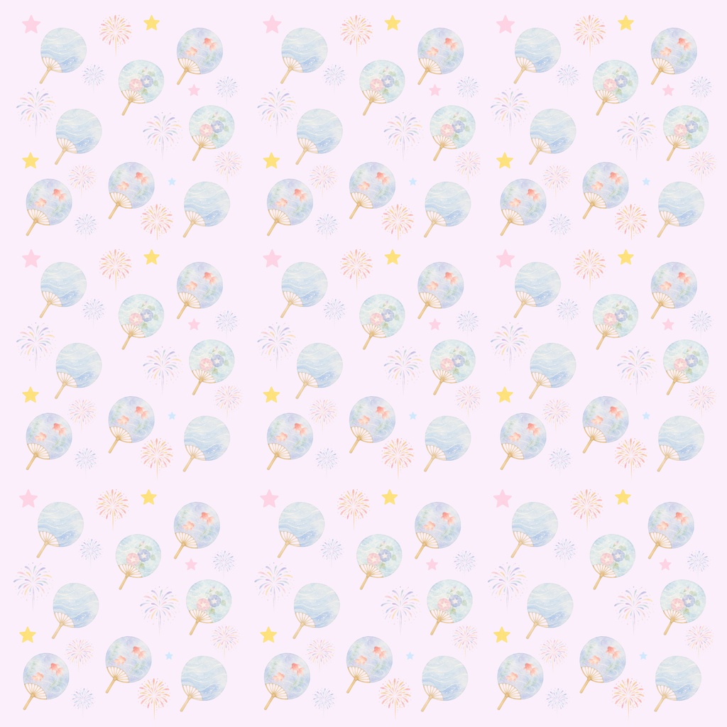 【夏】うちわ柄 3種