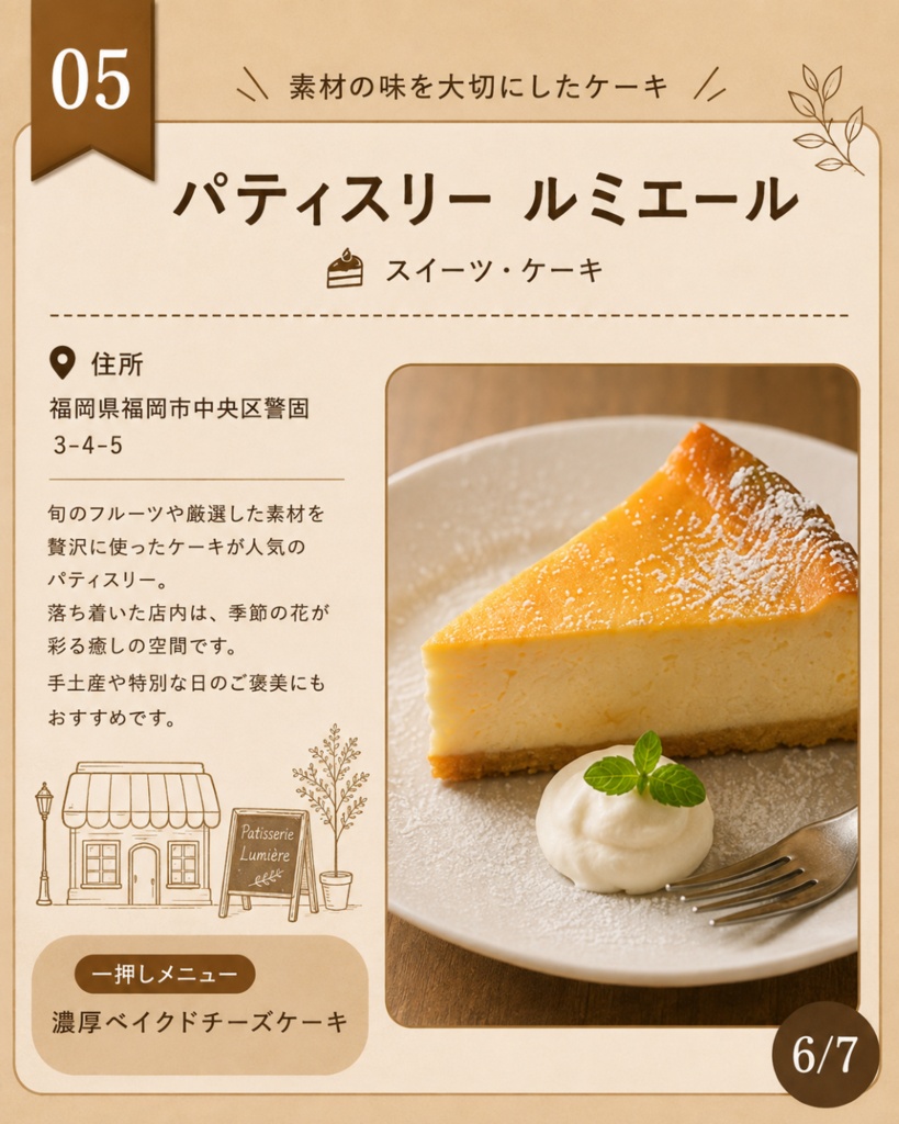 【Instagram投稿用テンプレート】おすすめの飲食店5選