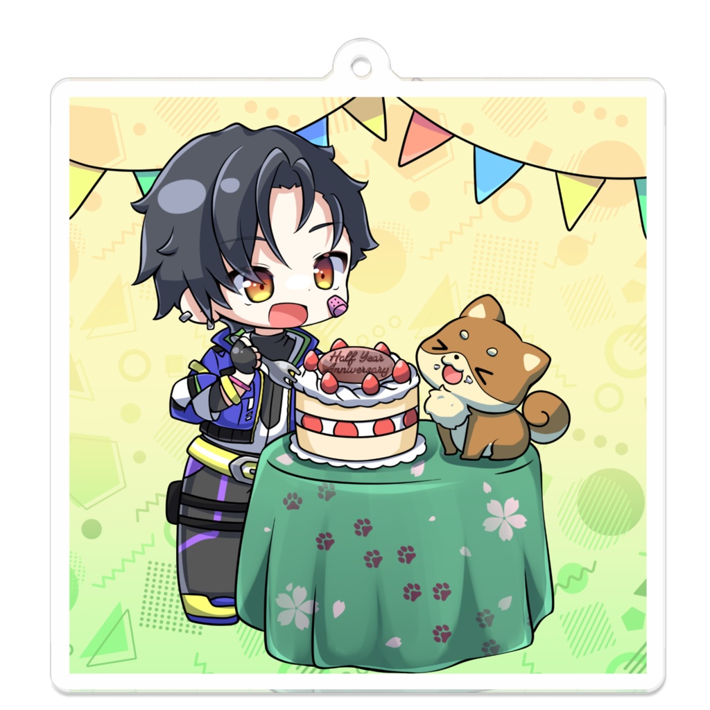 きじょまる半年記念アクリルキーホルダー
